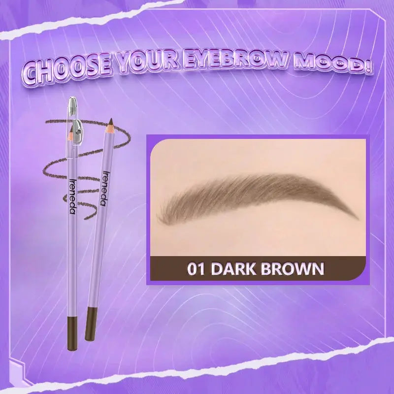 Ireneda Precision Eyebrow Pencil – waterproof, smudge-proof, and ultra-fine tip for natural, hair-like strokes. Built-in spoolie for blending. Long-lasting and easy to apply. Halal, vegan, and cruelty-free eyebrow pencil in Pakistan.
