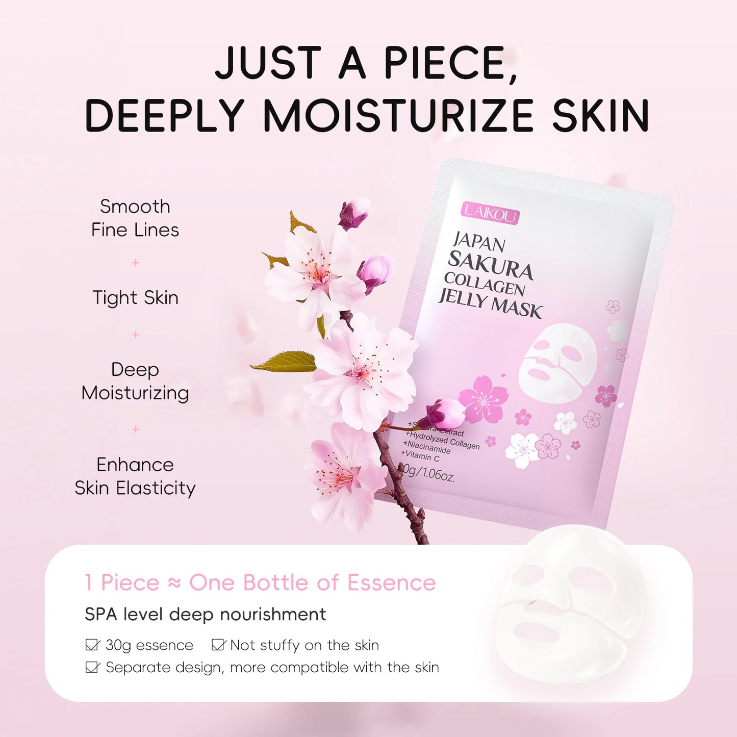 LAIKOU Japan Sakura Collagen Jelly Mask | 30g