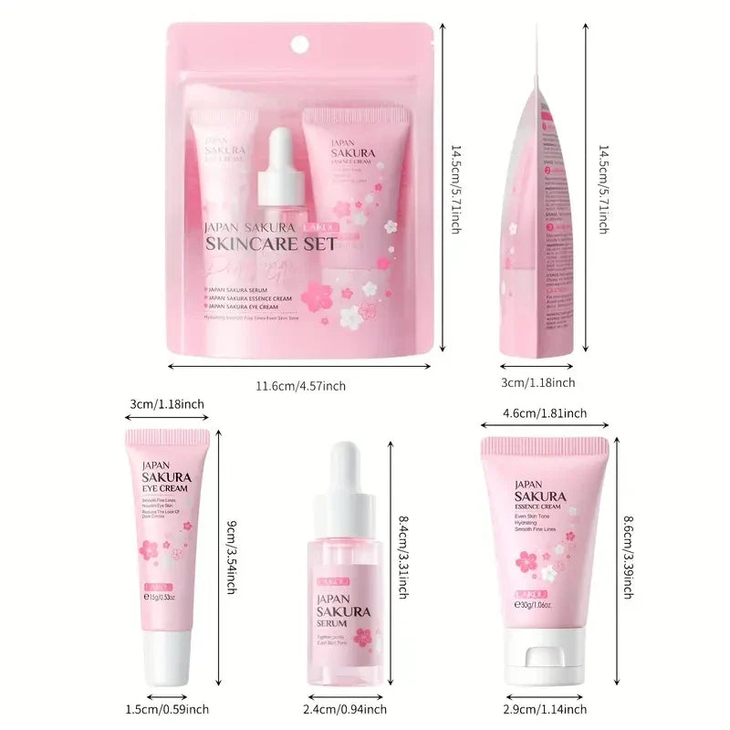 LAIKOU Japan Sakura Skincare 3 Pieces Set