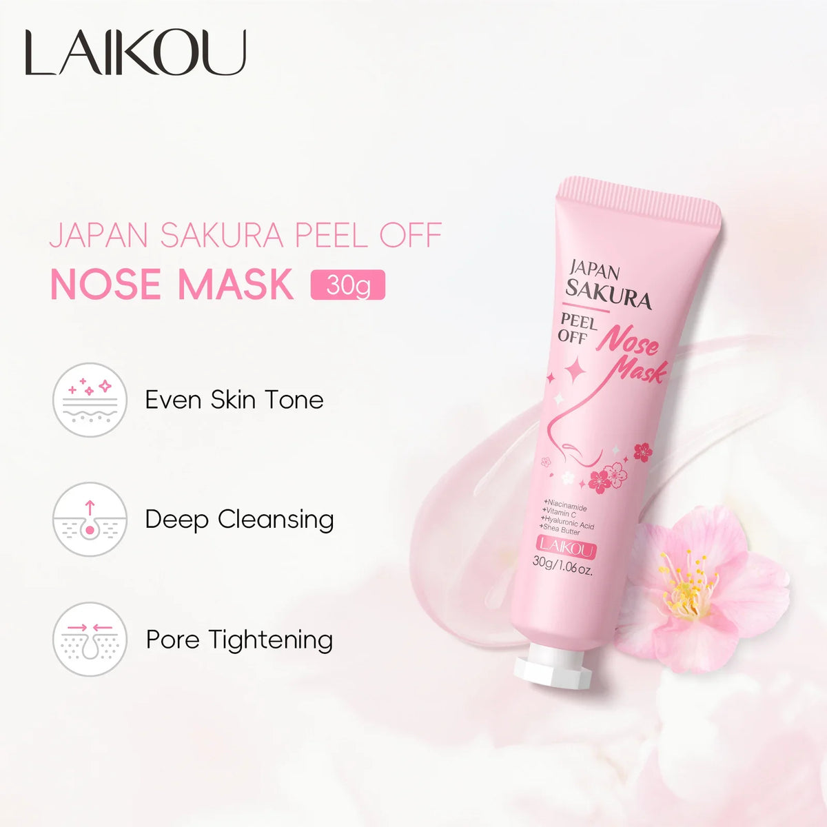 LAIKOU Japan Sakura Peel Off Nose Mask | 30g