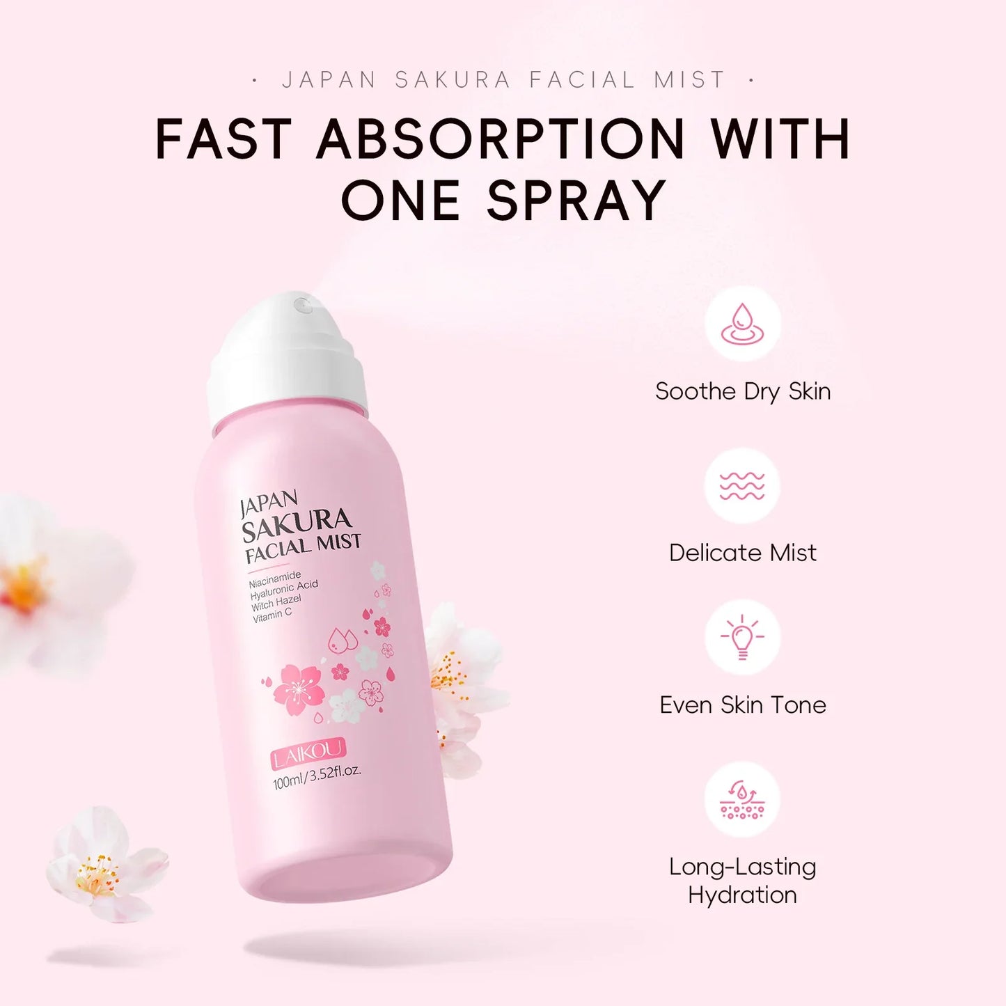 LAIKOU Japan Sakura Facial Mist | 100ml