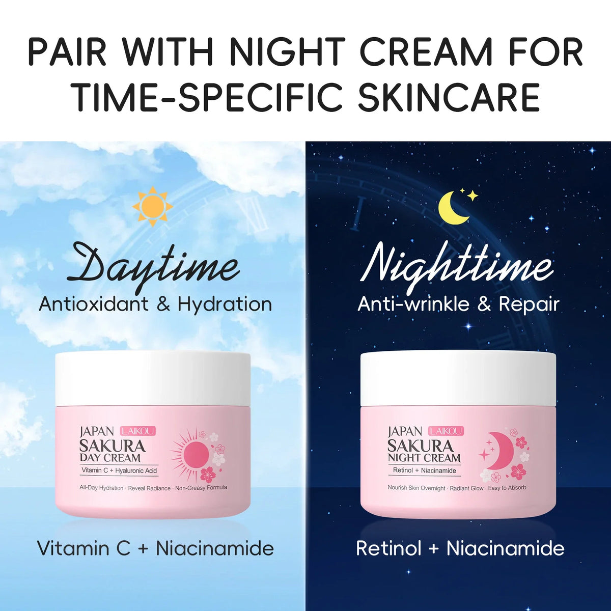 LAIKOU Japan Sakura Night Cream | 30g