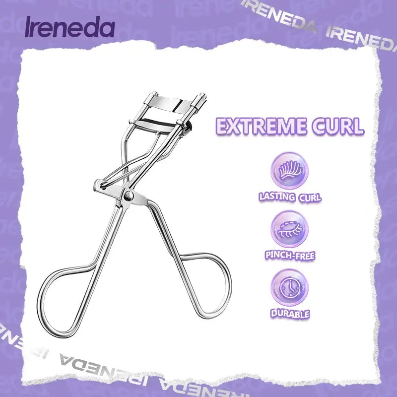 ireneda Curly Plus Eyelash Curler – precision-engineered, painless eyelash curler for long-lasting, natural-looking curl. Halal, vegan & cruelty-free beauty tool in Pakistan.