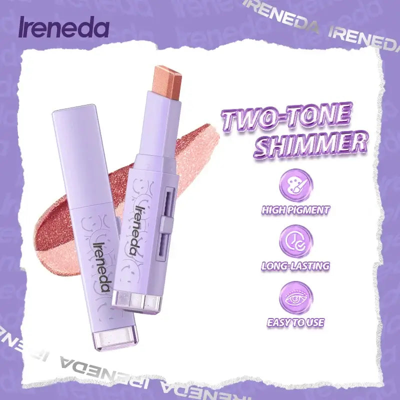 Ireneda Two-Tone Glitter Eyeshadow Stick