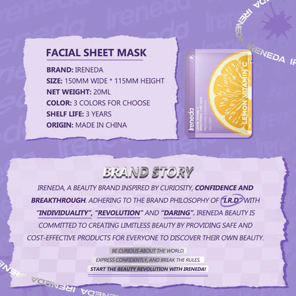 Ireneda Facial Care Masks – deep cleansing, hydrating, and brightening skincare masks for a refreshed, glowing complexion. Suitable for all skin types. Halal, vegan, and cruelty-free skincare in Pakistan.