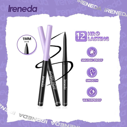 Ireneda Always Online Gel Eyeliner – waterproof, smudge-proof, ultra-pigmented black gel eyeliner for long-lasting eye definition. Halal, vegan & cruelty-free makeup in Pakistan.