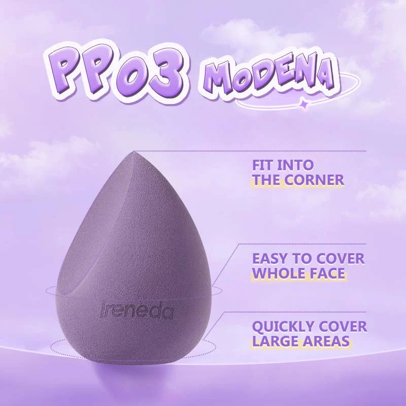 Ireneda Flawless Face Makeup Sponge – ultra-soft, latex-free beauty blender for seamless foundation, concealer & powder application. Halal, vegan & cruelty-free makeup tool in Pakistan.