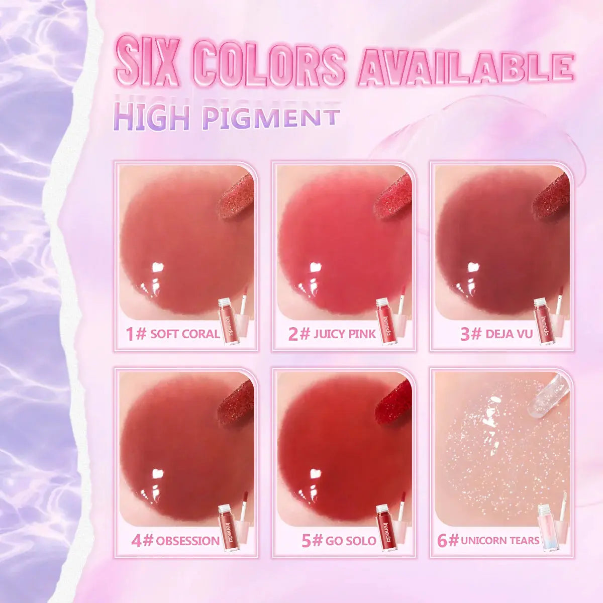 Ireneda Hi-Shine Lip Gloss – ultra-hydrating, high-shine, non-sticky formula for plump, glossy lips. Available in sheer and pigmented shades. Halal, vegan, and cruelty-free makeup in Pakistan.