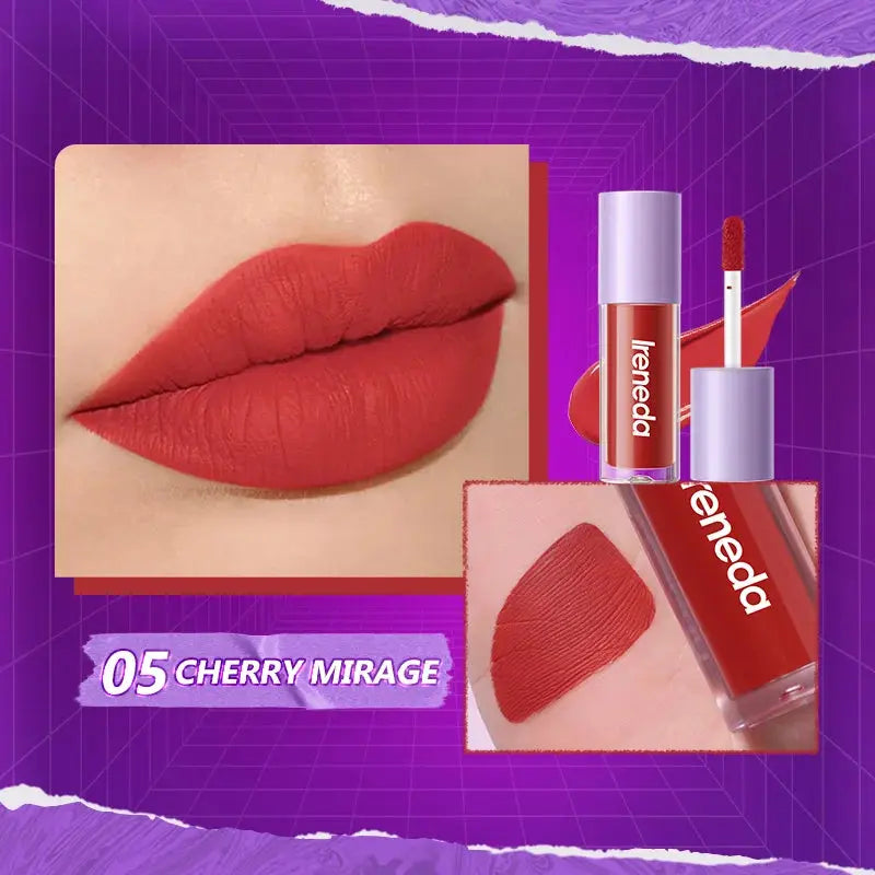 Ireneda Matte Liquid Lipstick – ultra-pigmented, long-lasting, transfer-proof, and lightweight formula. Comfortable matte finish for bold lips. Halal, vegan, and cruelty-free makeup in Pakistan.