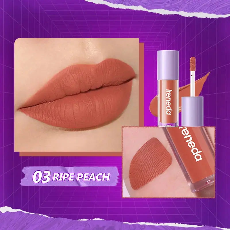 Ireneda Matte Liquid Lipstick – ultra-pigmented, long-lasting, transfer-proof, and lightweight formula. Comfortable matte finish for bold lips. Halal, vegan, and cruelty-free makeup in Pakistan.