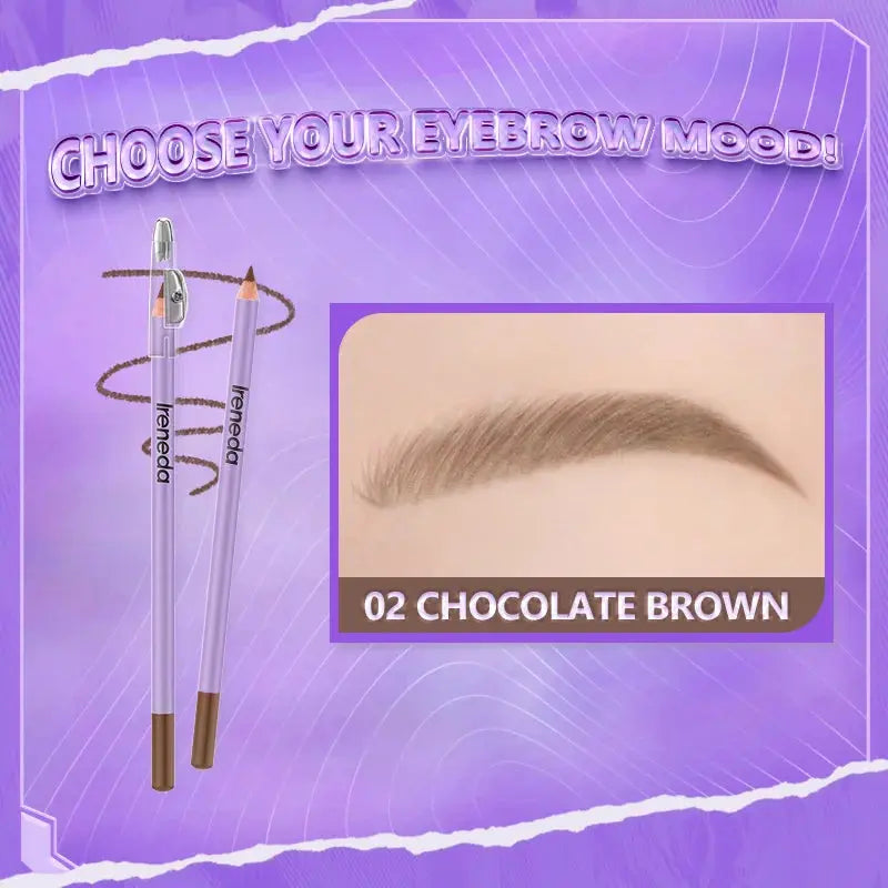 Ireneda Precision Eyebrow Pencil – waterproof, smudge-proof, and ultra-fine tip for natural, hair-like strokes. Built-in spoolie for blending. Long-lasting and easy to apply. Halal, vegan, and cruelty-free eyebrow pencil in Pakistan.