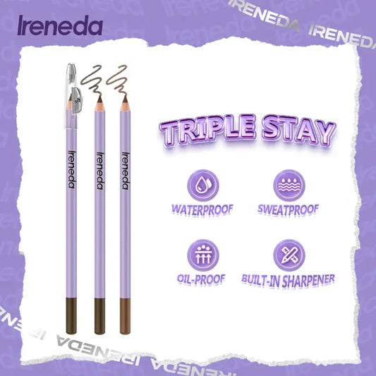 Ireneda Precision Eyebrow Pencil – waterproof, smudge-proof, and ultra-fine tip for natural, hair-like strokes. Built-in spoolie for blending. Long-lasting and easy to apply. Halal, vegan, and cruelty-free eyebrow pencil in Pakistan.