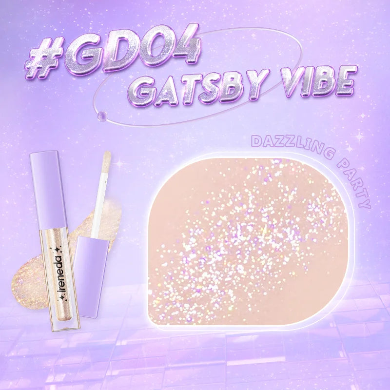 Ireneda Shimmery Party Liquid Eyeshadow – ultra-glittery, long-lasting, crease-proof liquid eyeshadow for dazzling eye makeup. Lightweight, quick-drying, and blendable. Halal, vegan, and cruelty-free makeup in Pakistan.
