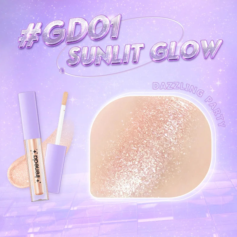 Ireneda Shimmery Party Liquid Eyeshadow – ultra-glittery, long-lasting, crease-proof liquid eyeshadow for dazzling eye makeup. Lightweight, quick-drying, and blendable. Halal, vegan, and cruelty-free makeup in Pakistan.