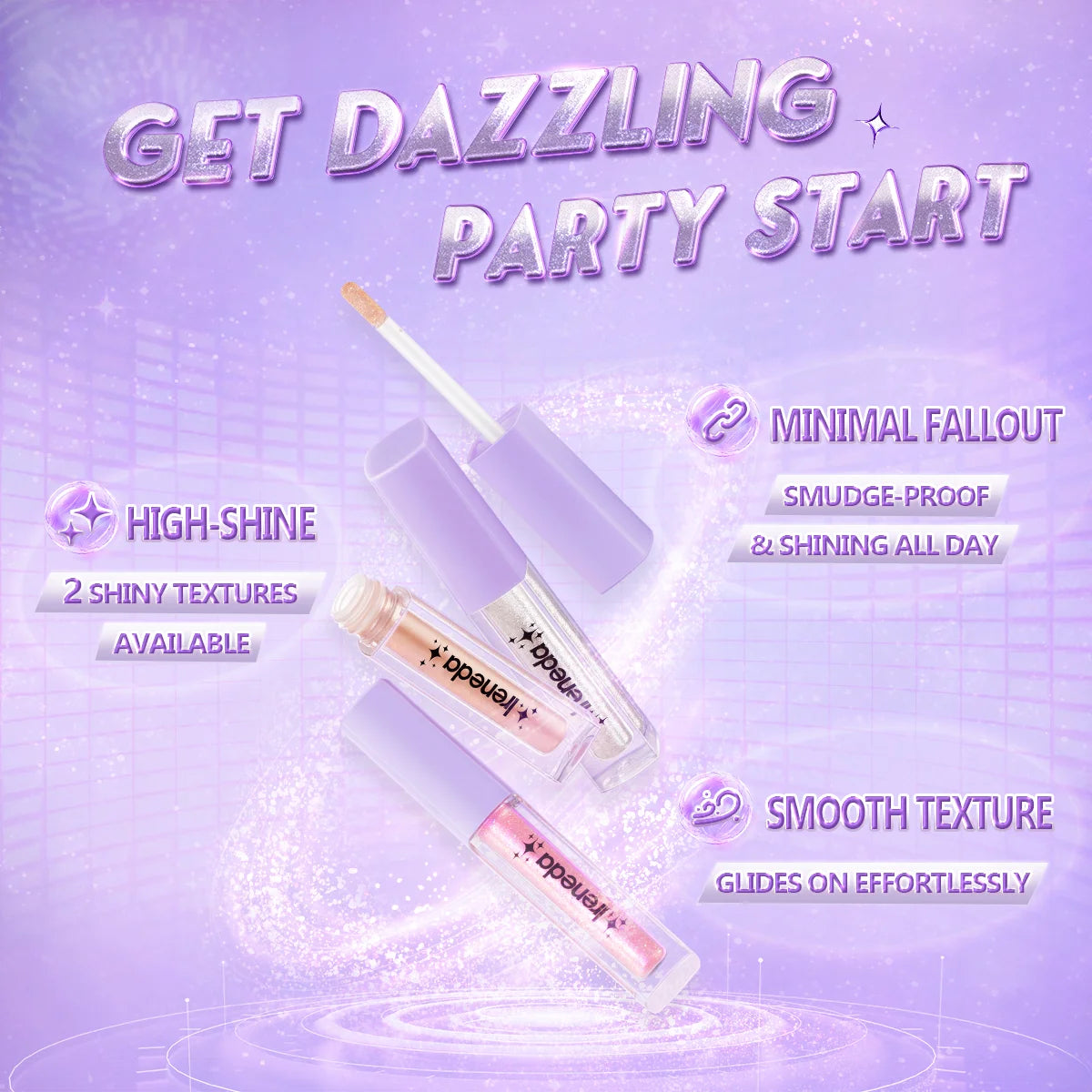 Ireneda Shimmery Party Liquid Eyeshadow – ultra-glittery, long-lasting, crease-proof liquid eyeshadow for dazzling eye makeup. Lightweight, quick-drying, and blendable. Halal, vegan, and cruelty-free makeup in Pakistan.