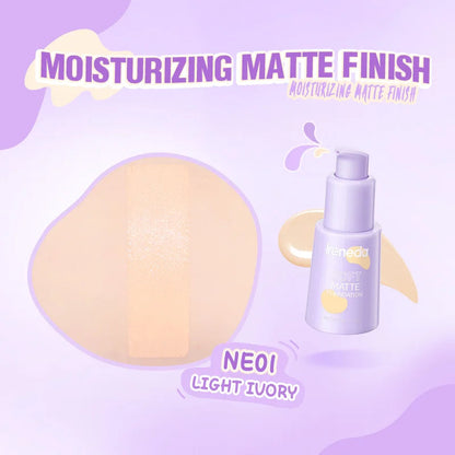 Ireneda Soft Matte Foundation – full-coverage, lightweight, oil-free foundation for a natural matte finish. Pore-blurring, sweat-proof & long-lasting. Halal, vegan, and cruelty-free makeup in Pakistan.