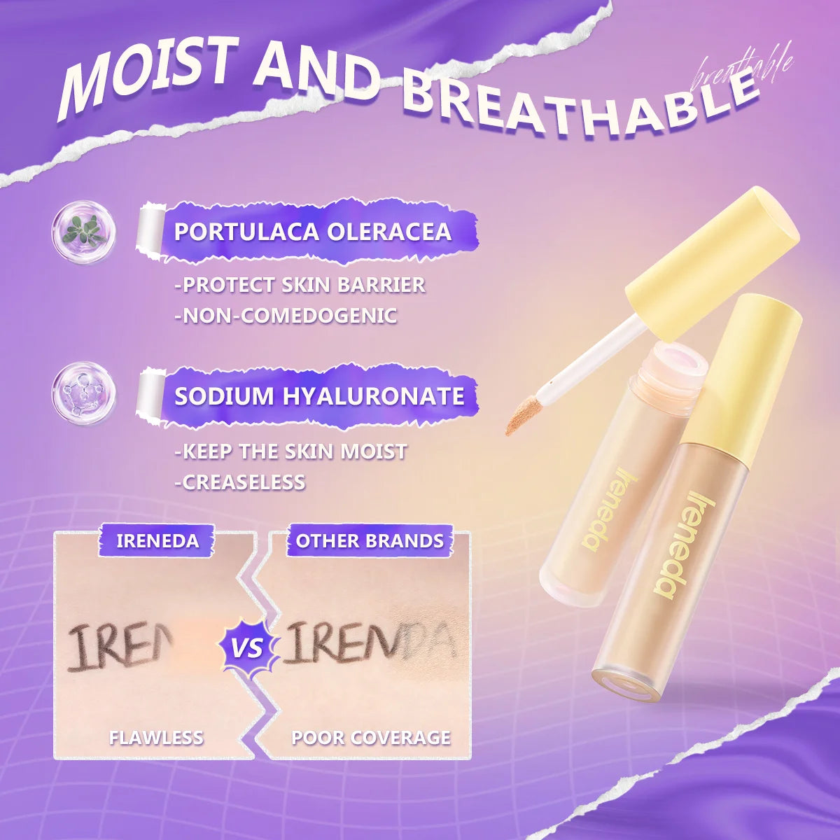Ireneda Trust Me Concealer – full-coverage, lightweight, long-lasting concealer for flawless skin. Crease-proof, hydrating, and non-cakey formula. Halal, vegan, and cruelty-free makeup in Pakistan.