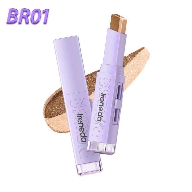 Ireneda Two-Tone Glitter Eyeshadow Stick – dual-tone, high-shine, waterproof, and blendable eyeshadow for effortless glam. Long-lasting, crease-proof formula. Halal, vegan, and cruelty-free makeup in Pakistan.