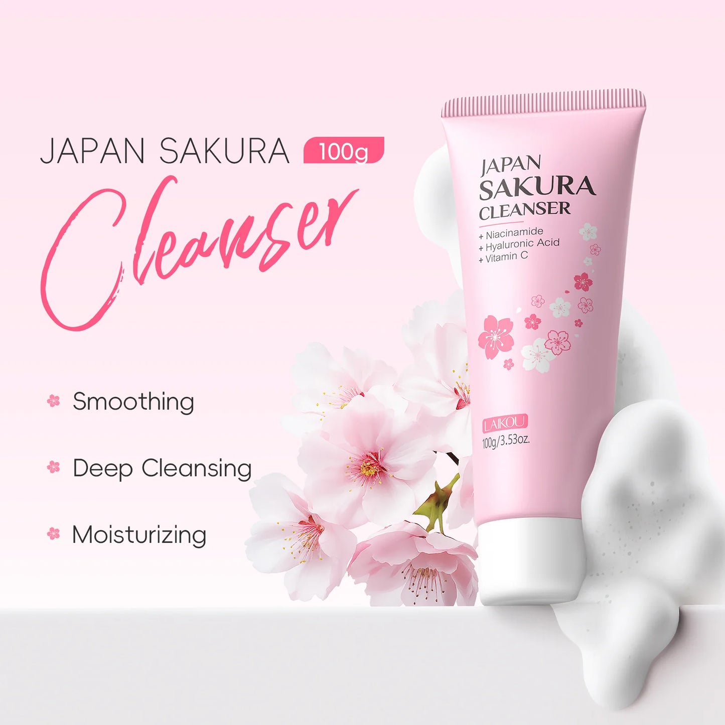 LAIKOU Japan Sakura Cleanser | 100g
