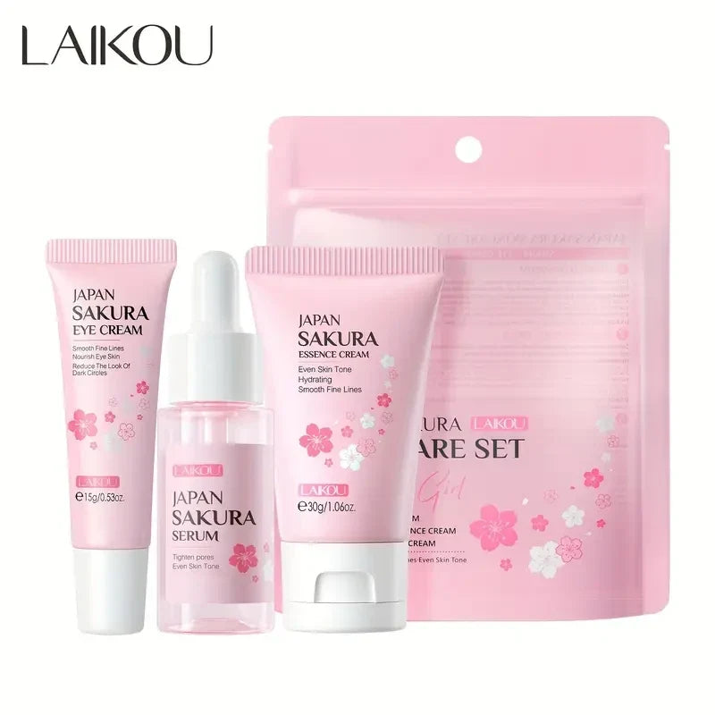 LAIKOU Japan Sakura Skincare 3 Pieces Set
