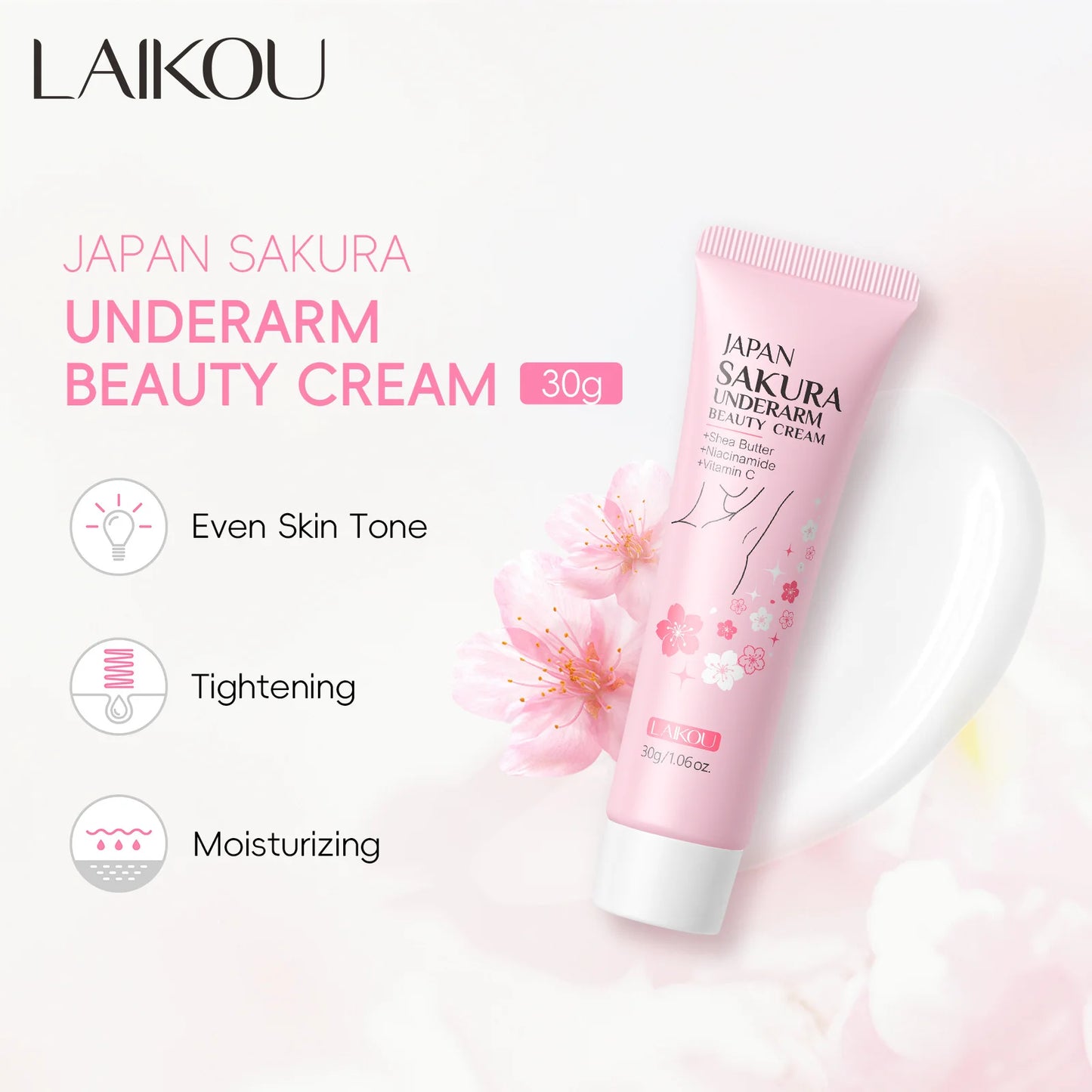 LAIKOU Japan Sakura Underarm Whitening Cream | 30g