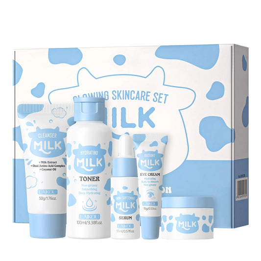 LAIKOU Milk Glowing Skincare Set (FREE DELIVERY)