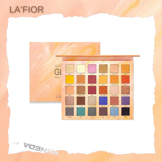 LA'FIOR Spectrum Glam 30 Colors Eyeshadow Palette – highly pigmented, blendable matte, shimmer & glitter eyeshadows for stunning eye makeup. Halal, vegan & cruelty-free in Pakistan.