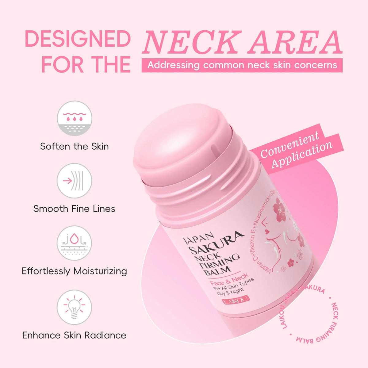 LAIKOU Japan Sakura Neck Firming Balm | 40g