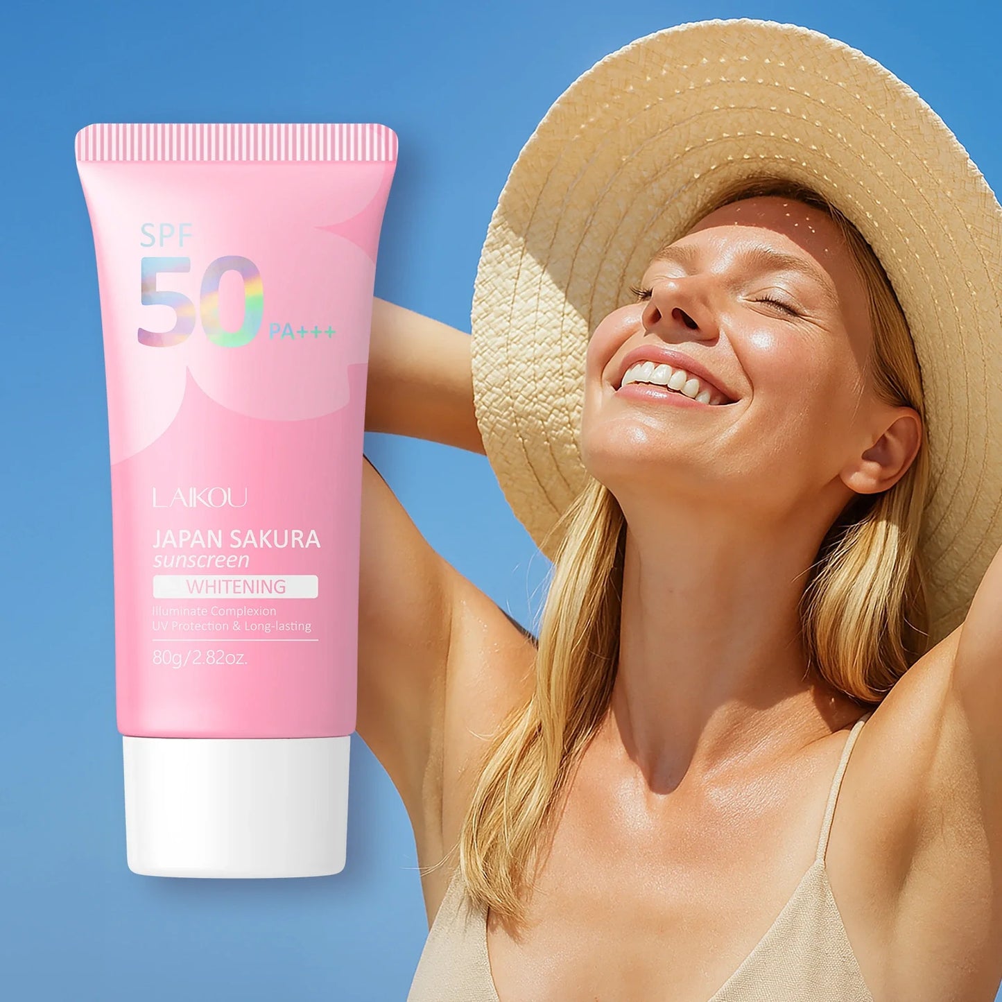 LAIKOU Japan Sakura Whitening Sunscreen SPF50-80g