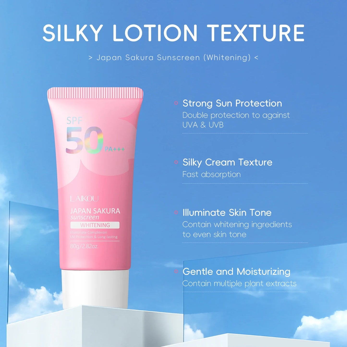 LAIKOU Japan Sakura Whitening Sunscreen SPF50-80g