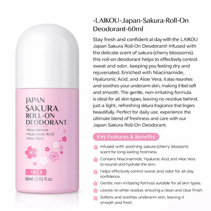LAIKOU Japan Sakura Roll-On Deodorant | 60ml