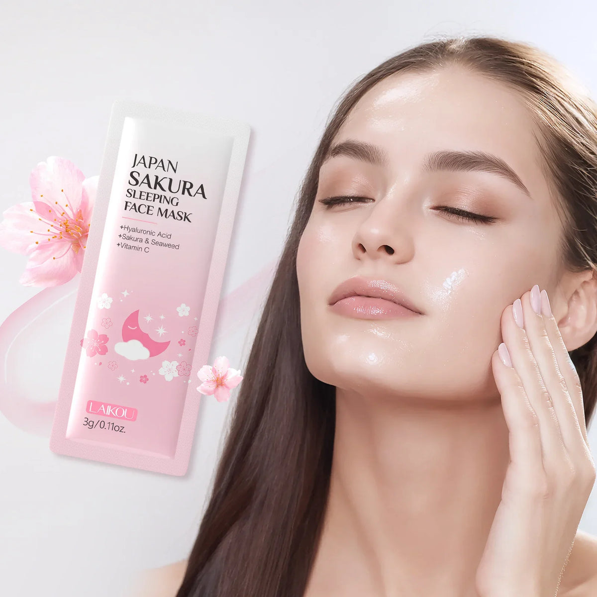 LAIKOU Sakura Sleeping Face Mask | 3g (PACK OF 5)