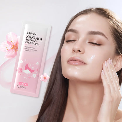 LAIKOU Sakura Sleeping Face Mask | 3g (PACK OF 5)