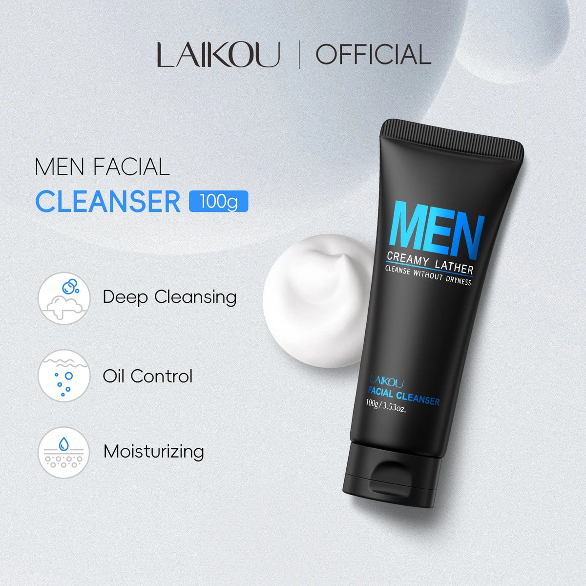 LAIKOU Men Hydrating Facial Cleanser | 100g