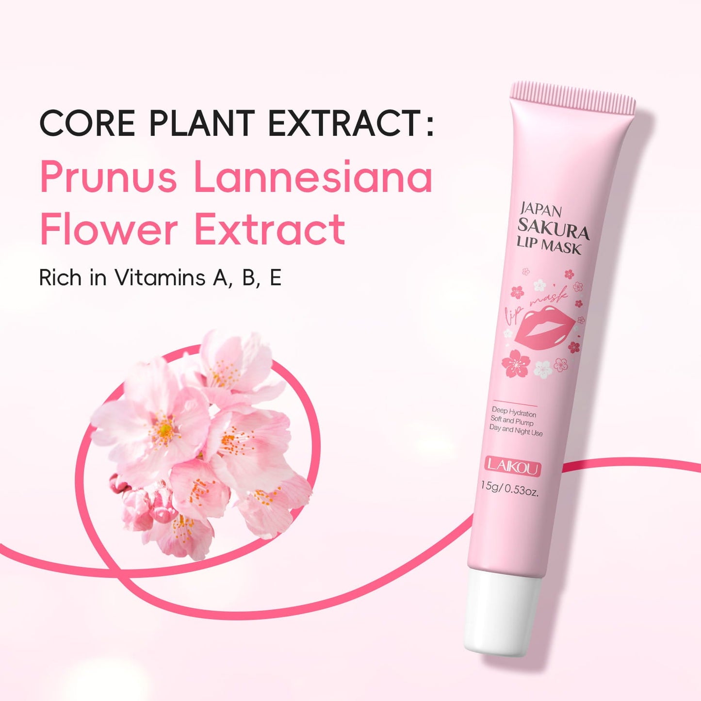 LAIKOU Japan Sakura Soft Tube Lip Mask | 15g