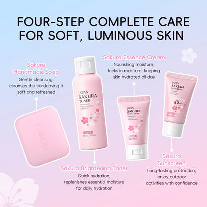 LAIKOU Japan Sakura Radiance Ritual Set | 4 Pieces