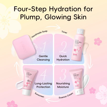 LAIKOU Japan Sakura Radiance Ritual Set | 4 Pieces