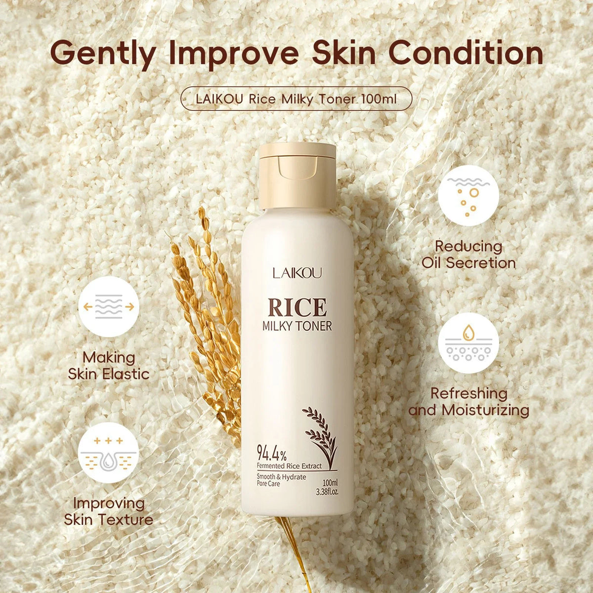 LAIKOU Rice Milky Toner | 100ml
