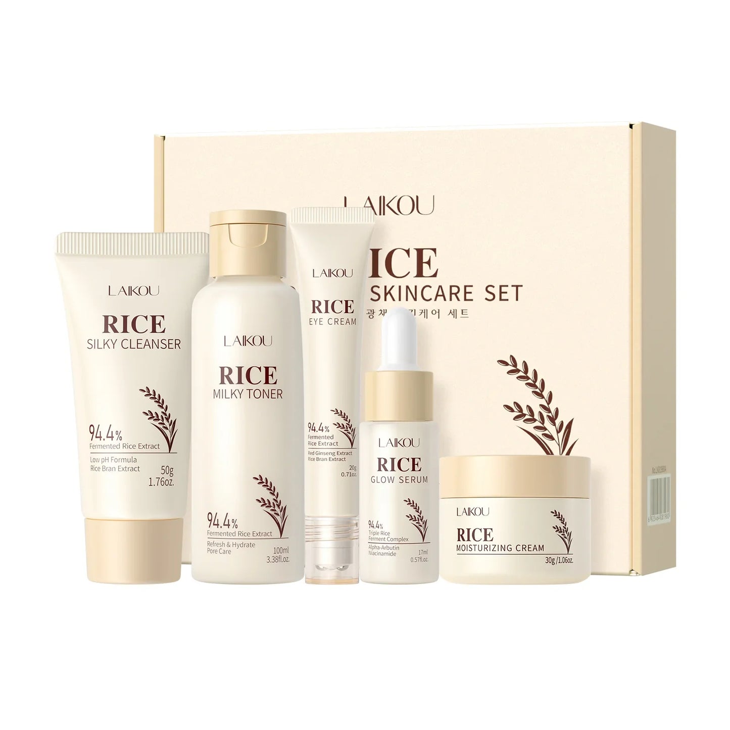 LAIKOU Rice 5Pcs Skincare Set (FREE DELIVERY)