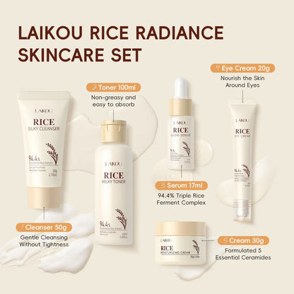 LAIKOU Rice 5Pcs Skincare Set (FREE DELIVERY)