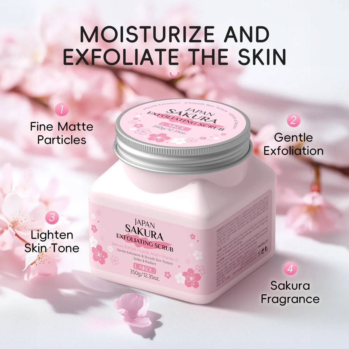 LAIKOU Japan Sakura Exfoliating Scrub | 350g