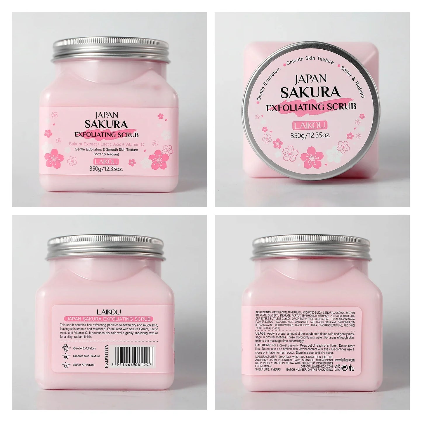 LAIKOU Japan Sakura Exfoliating Scrub | 350g