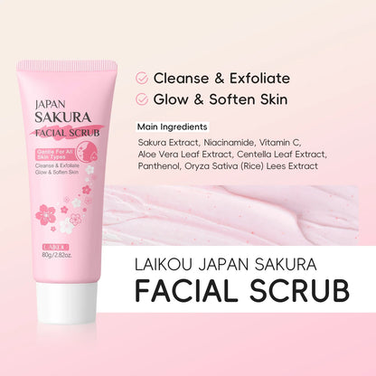 LAIKOU Japan Sakura Facial Scrub | 80g