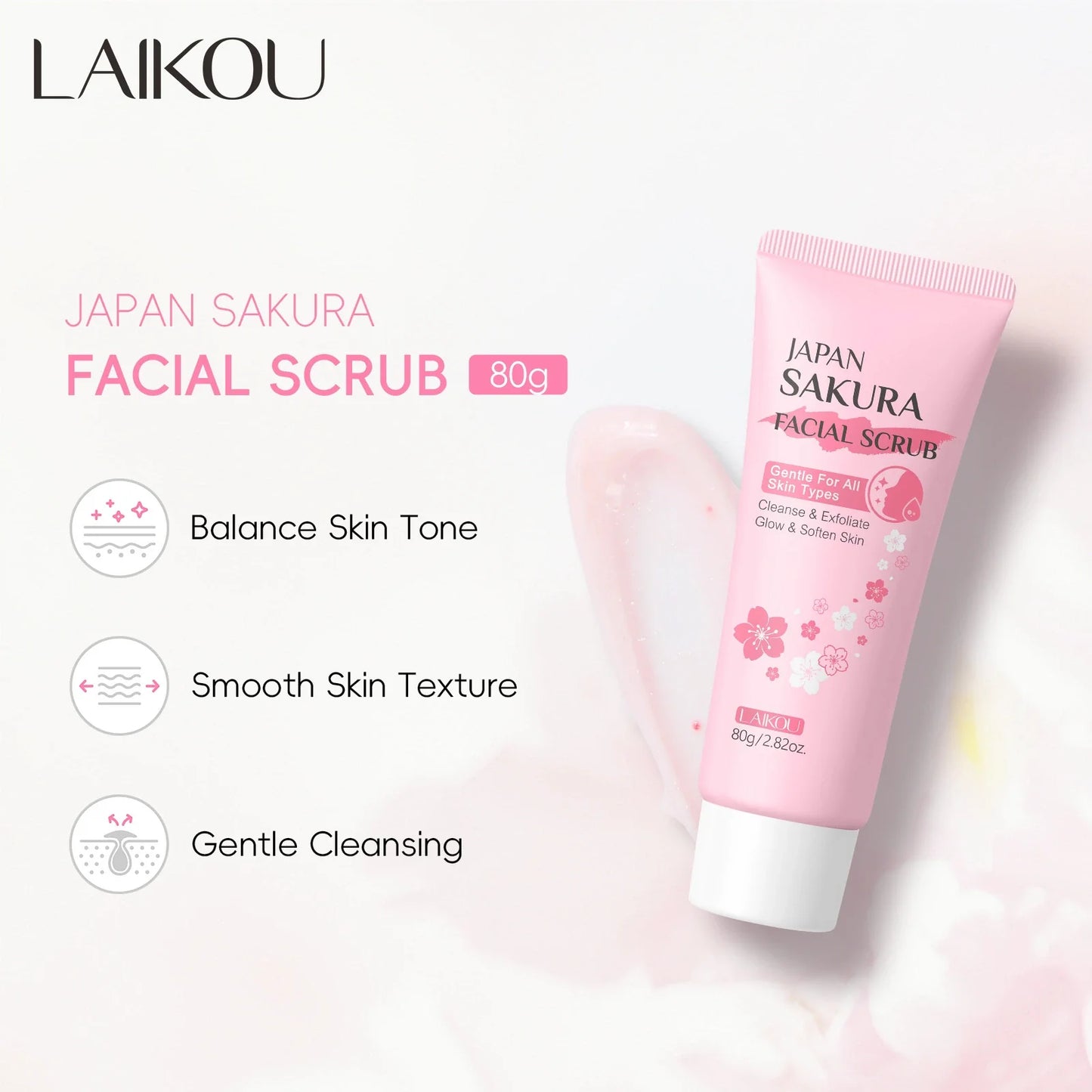 LAIKOU Japan Sakura Facial Scrub | 80g