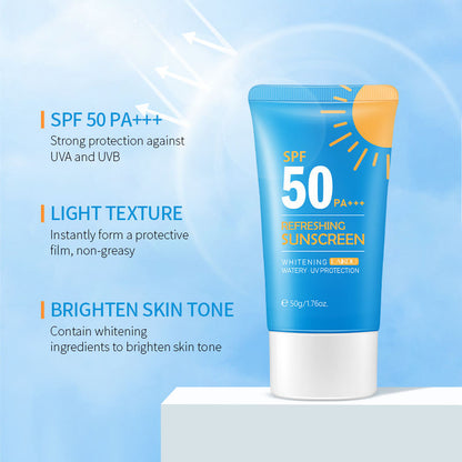 LAIKOU Refreshing Sunscreen Whitening Watery Long Lasting UV Protection Sunblock 50g SPF 50+