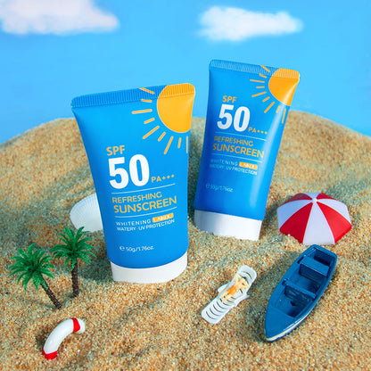LAIKOU Refreshing Sunscreen Whitening Watery Long Lasting UV Protection Sunblock 50g SPF 50+