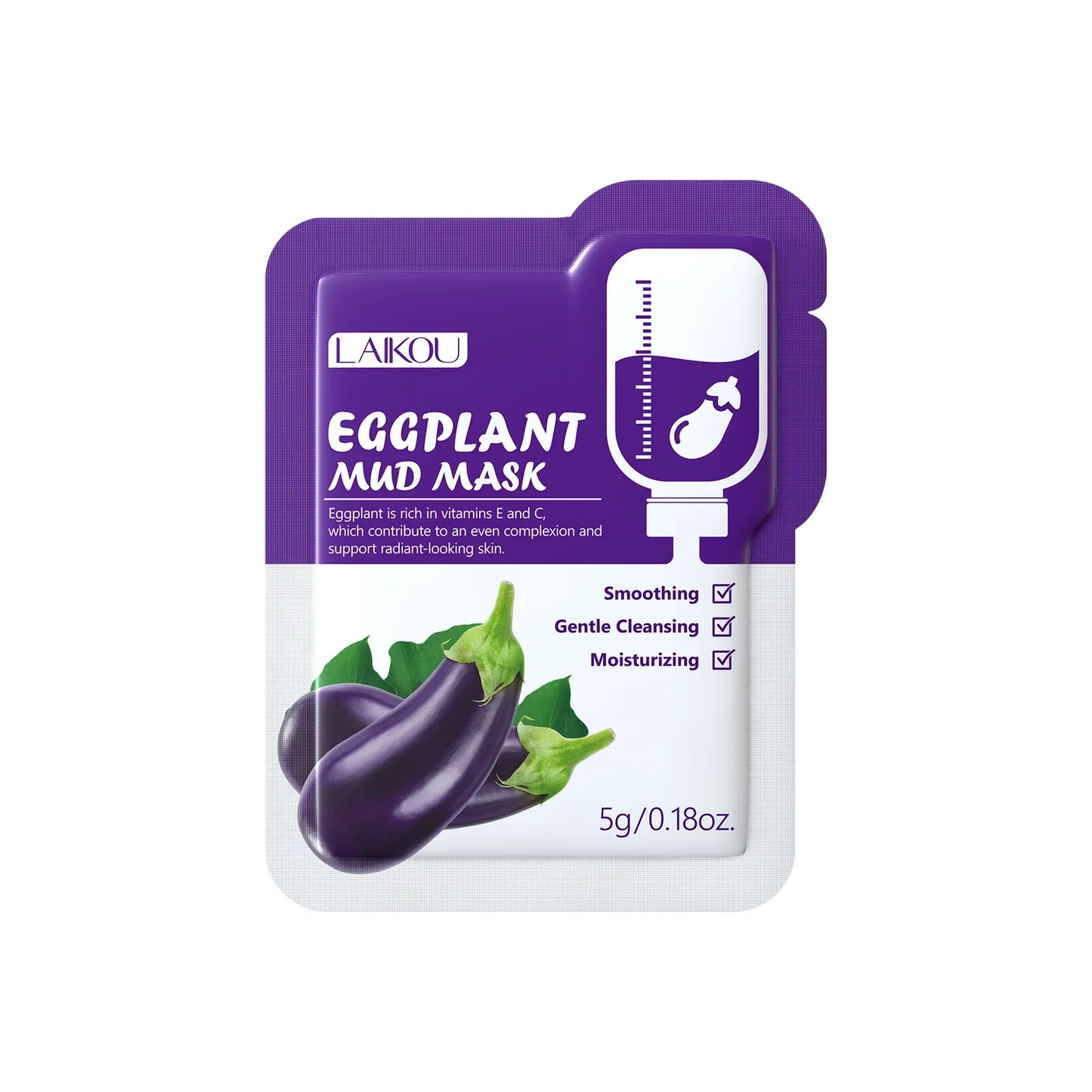 LAIKOU Eggplant Mud Mask | 5g (PACK OF 5)