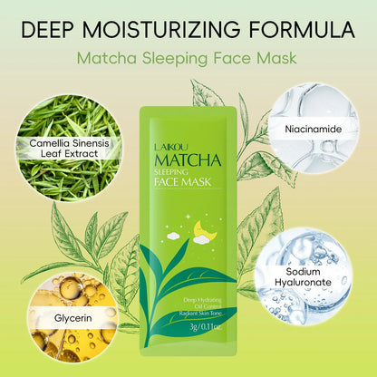 LAIKOU Matcha Sleeping Face Mask | 3g (PACK OF 5)