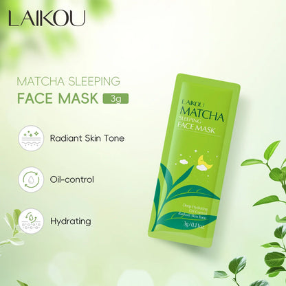 LAIKOU Matcha Sleeping Face Mask | 3g (PACK OF 5)