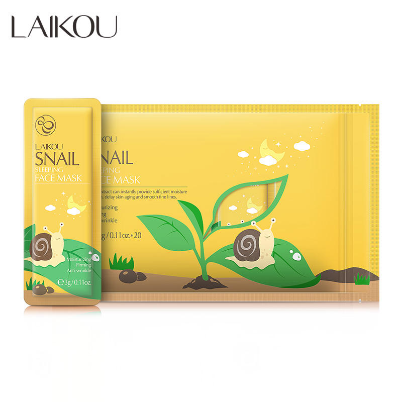 Laikou Snail Sleeping Face Mask - 15 Pieces